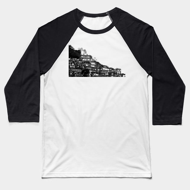 FAVELA GREY, Rio de Janeiro Baseball T-Shirt by delcueto